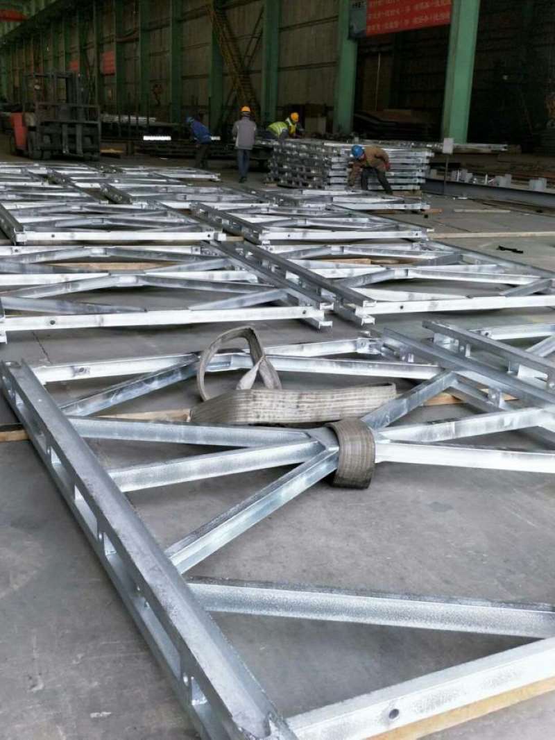 Galvanized Portable Pre fabricated Truss Bridges Packing In Workshop