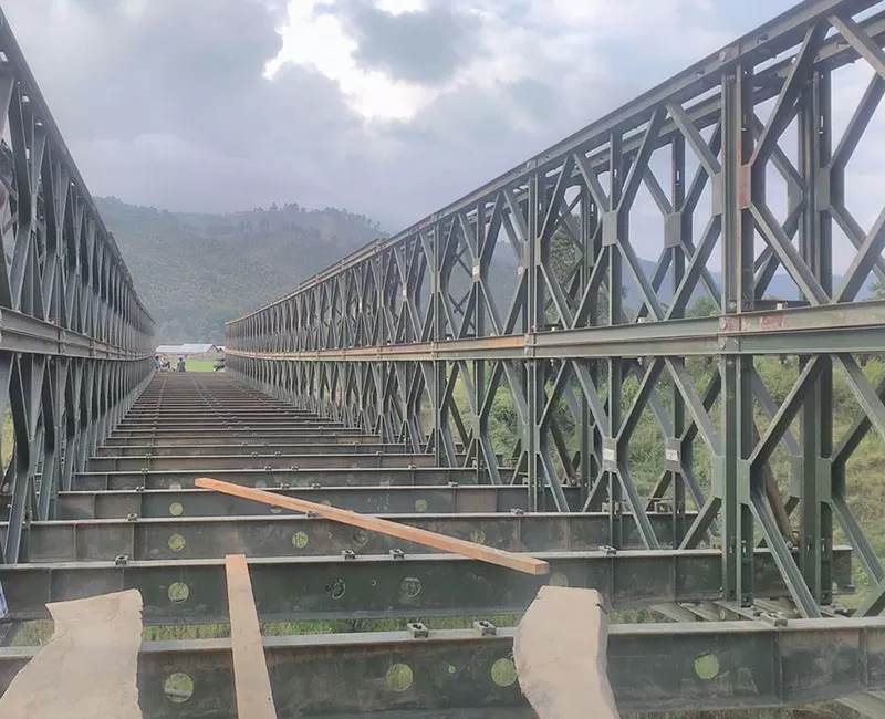 prefab portable temporary bailey bridge metal construction easy assembly