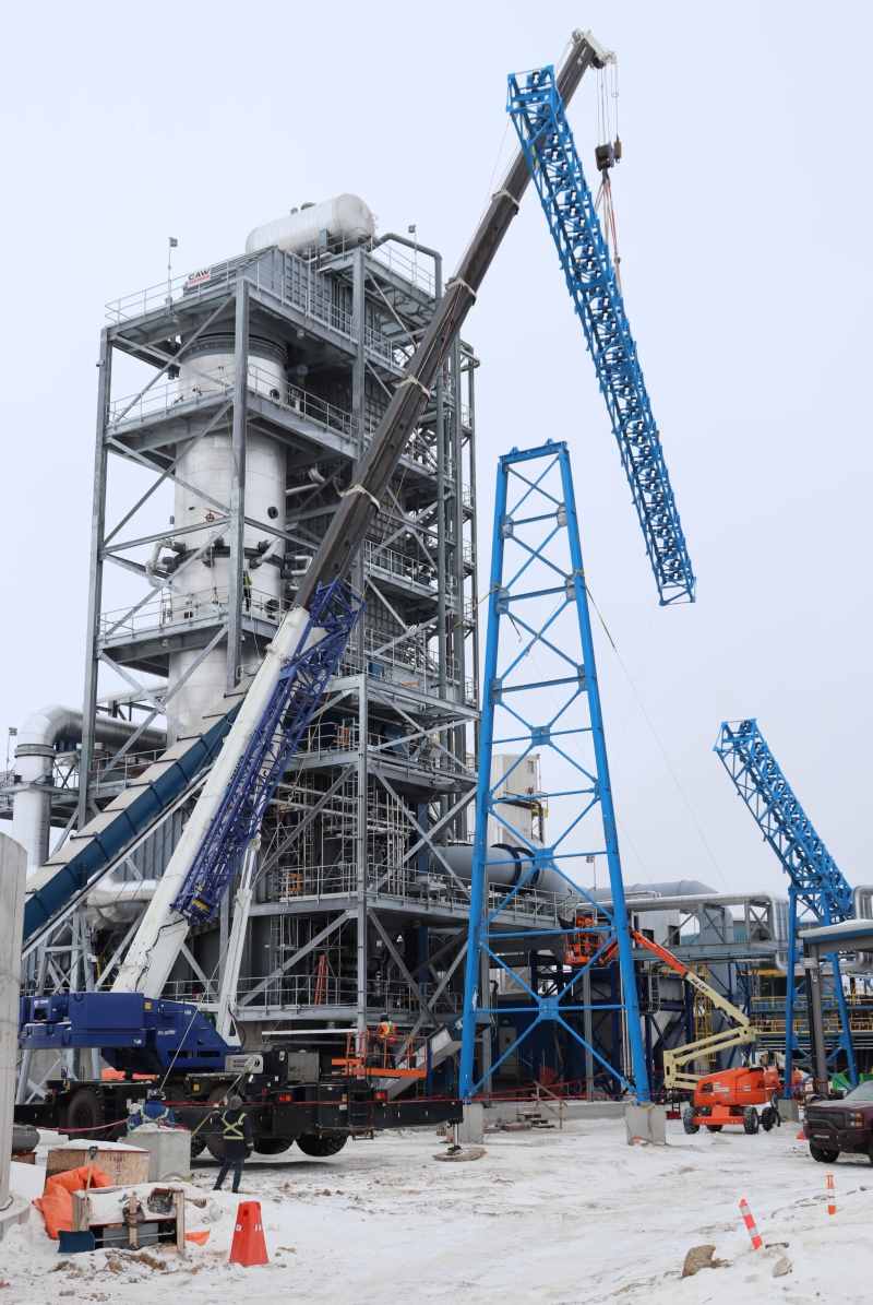 20220201 open air pipe belt conveyor structure lift on gantry supports