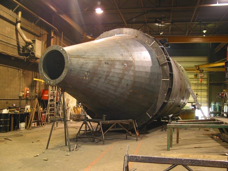 conical shape hopper silos in welding testing NDT inspection