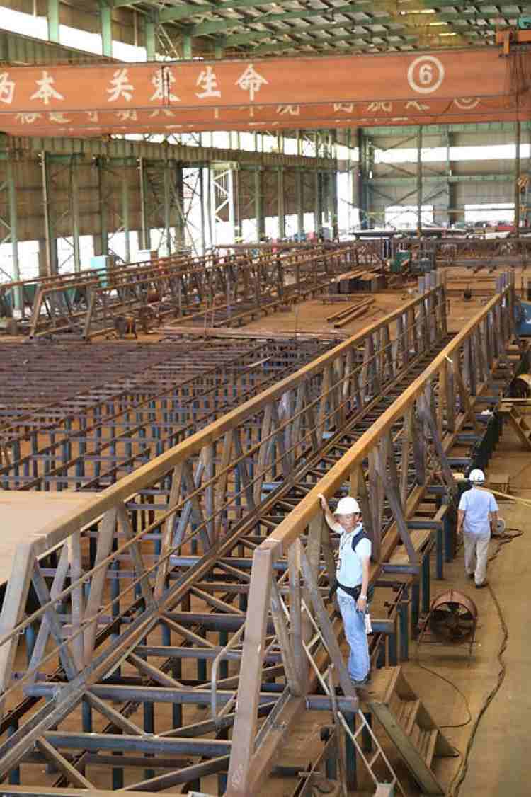 Gangway Production and Pre-assembly in workshop