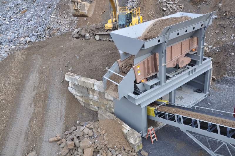 Screen Station Buildings and Screen Feed&Discharge Conveyors Steel Structures: Semi-portable vibrating grizzly plant
