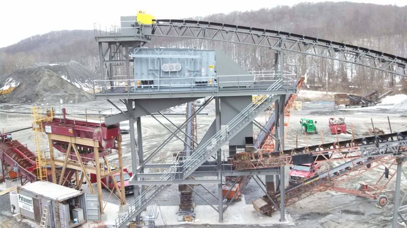 Screen Station Buildings and Screen Feed&Discharge Conveyors Steel Structures: Horizontal wet screen processing sand & gravel