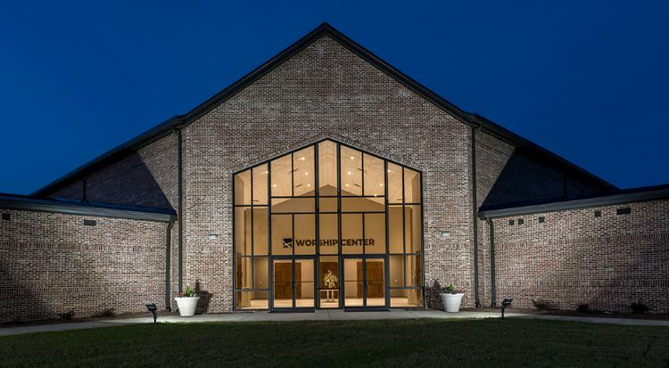 Congregation Worship Center Building | Steel Baptist Church: Front side View