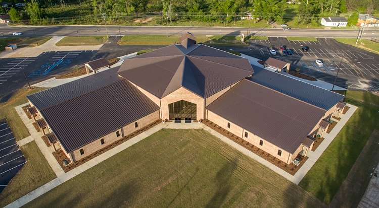 Congregation Worship Center Building | Steel Baptist Church: Roof Plan
