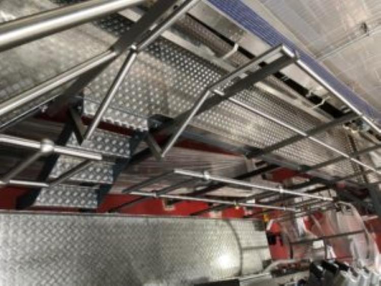 High Level Walkway Stainless Steel Structures: Staircase View At a Glance