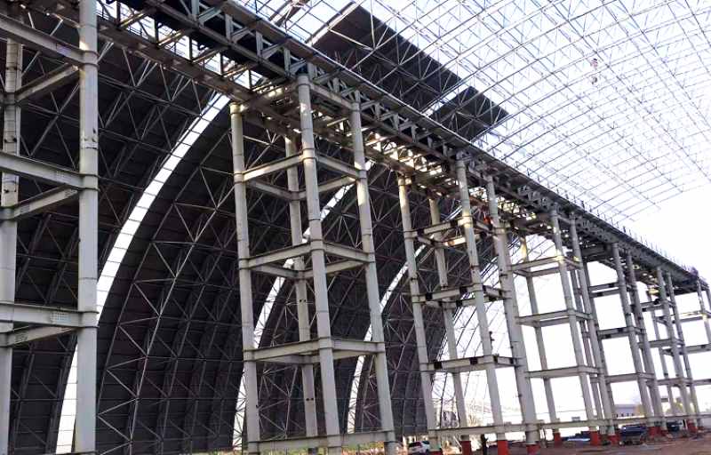 3 grid space truss steel structure for chemical plants cement plants port terminals
