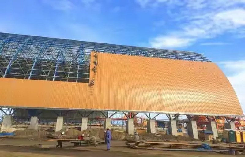 19 Installation roof panels dry coal shed