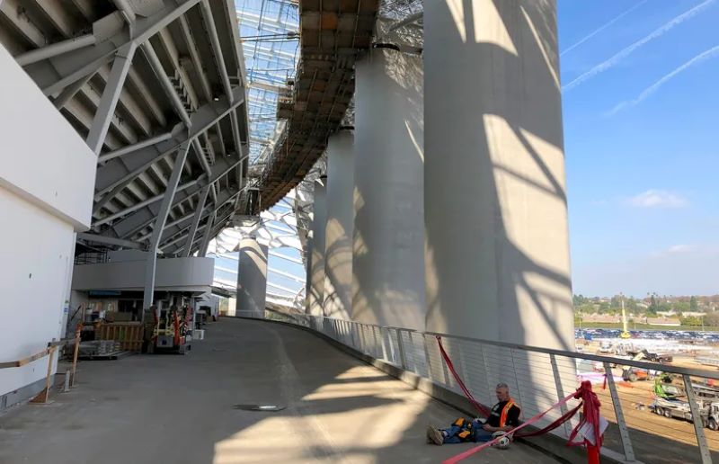 Stadium Steel Structure erection Rams and Bolts