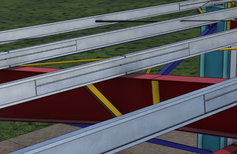 2 Continuous purlin reinforcement Embedded Nested Purlins
