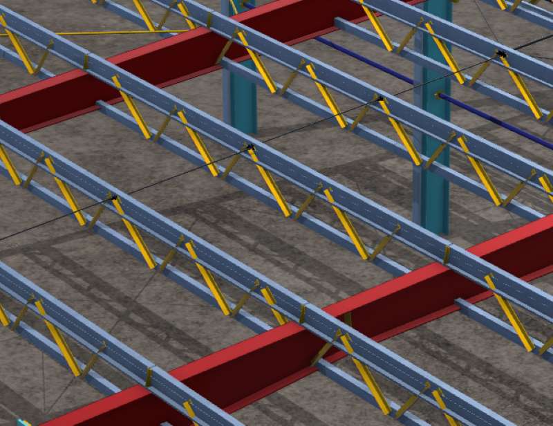 3 Joist Truss Purlin Reinforcement Diagonal web lower chord stable stiffness