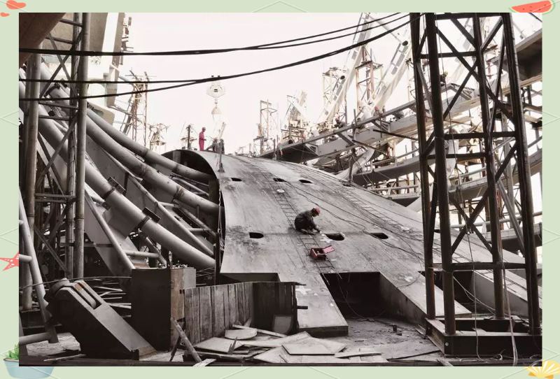 35 stee structure arch bridge ship built tech into space frame