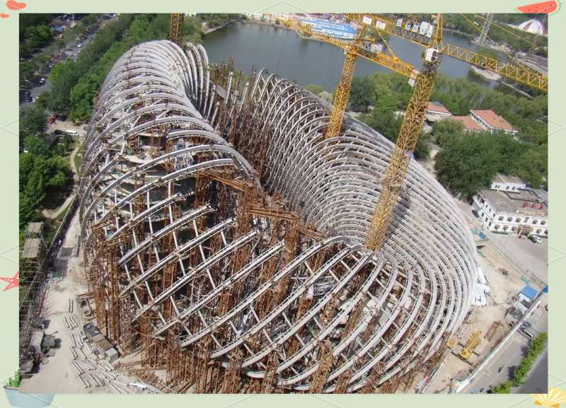 38 Roof curved facade curtain wall mullion installation