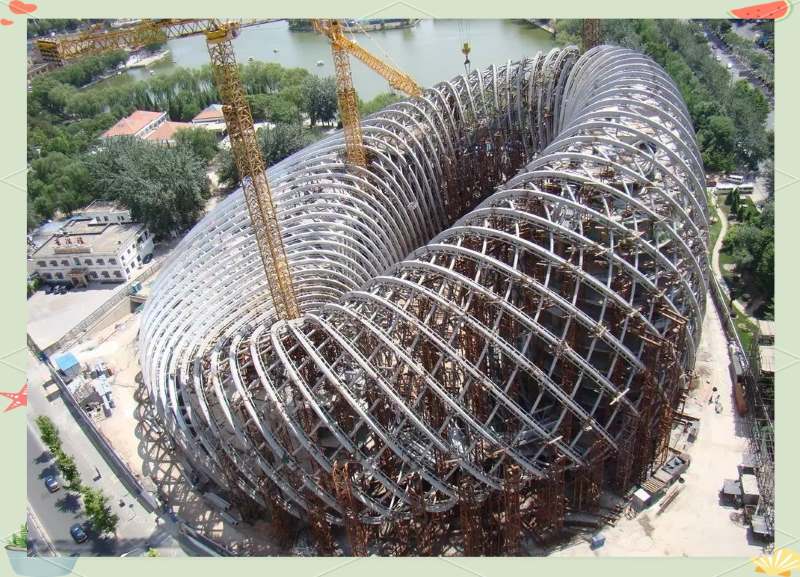 39 Nestle type steel curved frameworks Installation Completion
