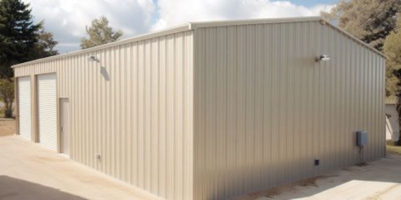 30x40 Workshop Garage 2-Bay Taupe | Custom Metal Kits for Sale | ZHM Huawu Steel,China