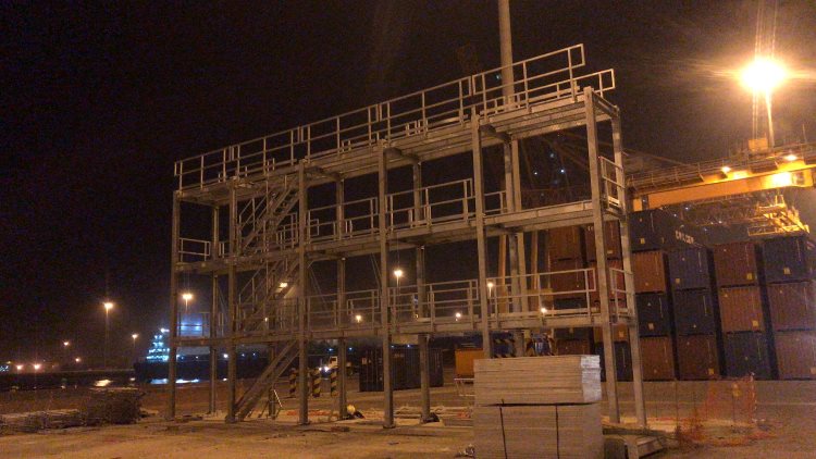 Container Reefer Rack Steel Scalffolding,Shuaiba Container Terminal,Kuwait 