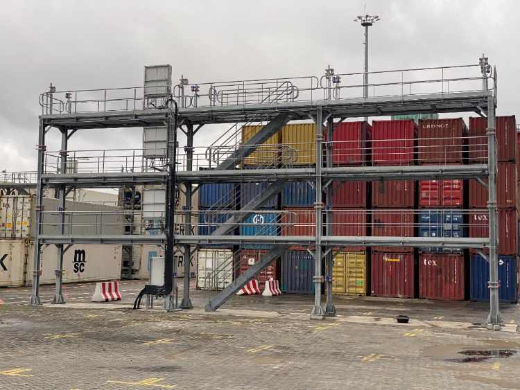 New Reefer Bridge Rack Steel Gantry Platforms, Freetown Terminal,Sierra Leone | Made In China ZHM