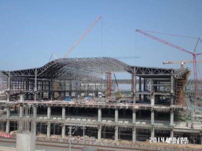 Shenyang South Central Station Roof Large Span Arched Steel Structure